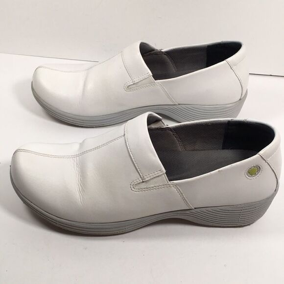 DANSKO Work Wonders Women's EU 41 US 10.5 Shoes White Leather Closed Heel Clogs - Picture 3 of 14